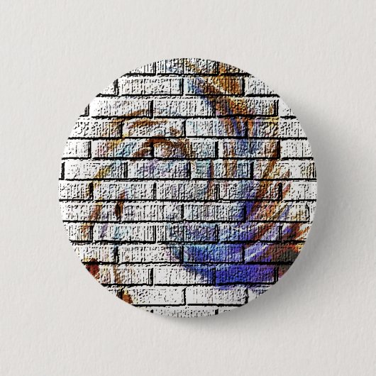 BRICK WALL RONDE BUTTON 5,7 CM (Voorkant)