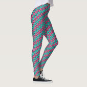 Brick Wall Roze Navy Minimale Patroon Leggings (Rechts)