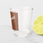 Brick Wall Shot Glass met aangepaste tekst Glas (Rechts)