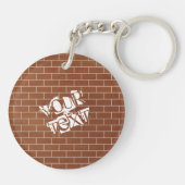 Brick Wall Sleutelhanger met aangepaste tekst (Achterkant)