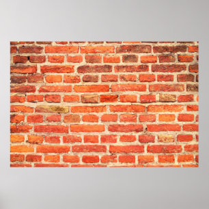 Brick wall textuur bakstenen wand poster