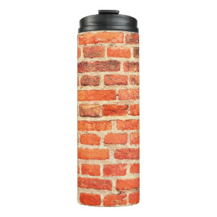 Brick wall textuur bakstenen wand thermosbeker
