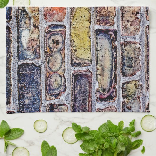 Brick Wall Theedoek (Gevouwen)