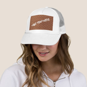 Brick Wall Trucker Hat met aangepaste tekst Pet