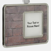 Brick Wall Verzilverd Kader Ornament (Rechts)