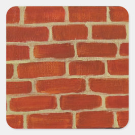 Brick Wall Vierkante Sticker