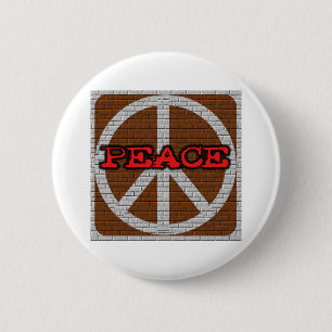 Brick Wall Vrede Ronde Button 5,7 Cm