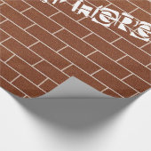 Brick Wall Wrapping Paper - aangepaste tekst Cadeaupapier (Hoek)