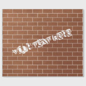 Brick Wall Wrapping Paper - aangepaste tekst Cadeaupapier (Vlak)