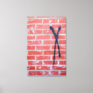 Brick Wall X Canvas Afdruk