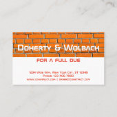 Brick-wandconstructie aanpasbaar visitekaartje (Achterkant)