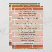 Brick Wedding Uitnodiging (Voorkant / Achterkant)