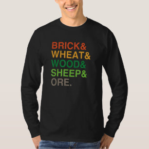 Brick Wheat Lumber Sheep en Ore Gamer Geek T-shirt