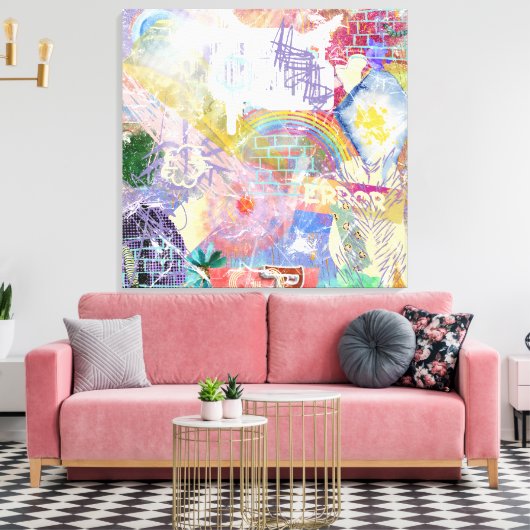 Brick Work-fout Canvas Afdruk (Insitu (Woonkamer))