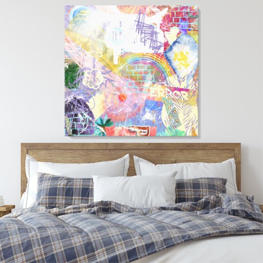 Brick Work-fout Canvas Afdruk (Insitu (Slaapkamer))