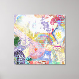 Brick Work-fout Canvas Afdruk