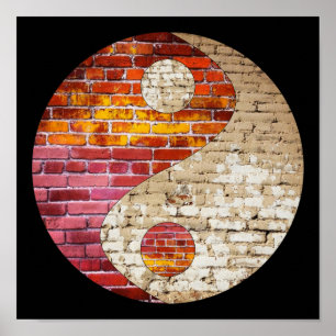 Brick Yin Yang Poster