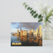 Brickell Skyline in Miami, Florida Briefkaart (Staand voorkant)