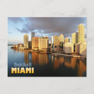 Brickell Skyline in Miami, Florida Briefkaart
