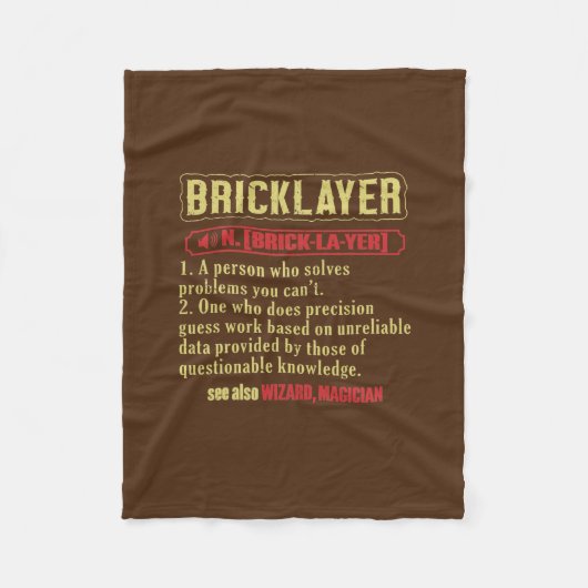 Brickie Bricklay Construction Bricklayer Fleece Deken (Voorkant)