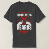 Bricklayer Brick Mason Beard Gift T-shirt (Design voorkant)