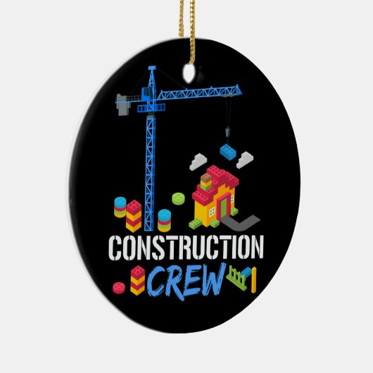 Bricklayer Building Blocks Maste Keramisch Ornament (Rechts)