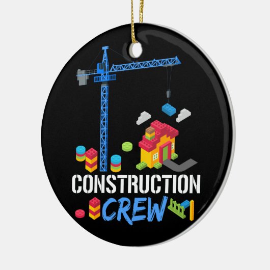 Bricklayer Building Blocks Maste Keramisch Ornament (Links)