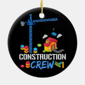 Bricklayer Building Blocks Maste Keramisch Ornament (Achterkant)