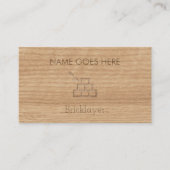 Bricklayer Visitekaartjes met "Touch Wood" (Voorkant)