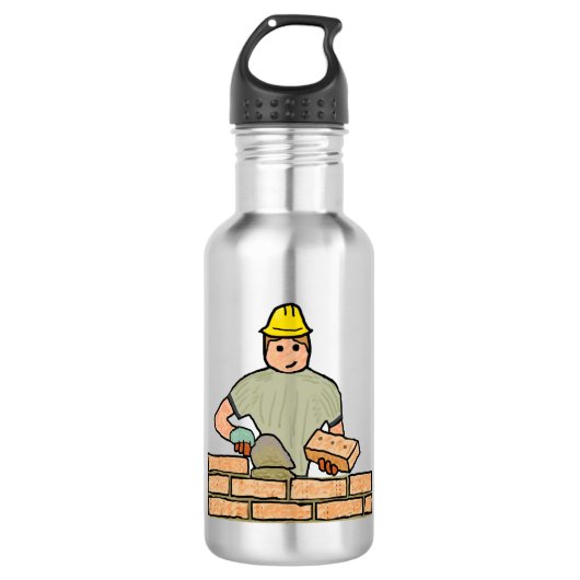 Bricklayer Waterfles (Voorkant)