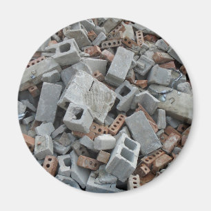 Bricks & Blokken Demolitie Rubble Debris Magnet Magneet
