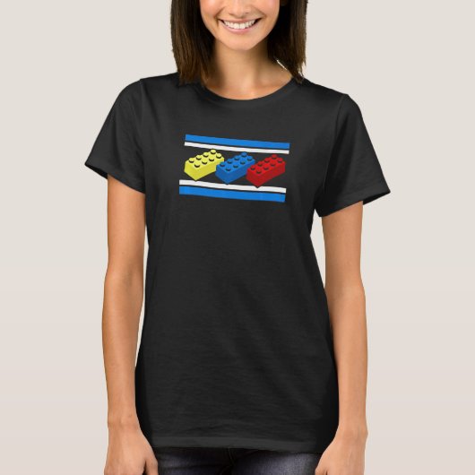Bricks bouwen Blokken Master Builder Engineer Con T-shirt (Voorkant)