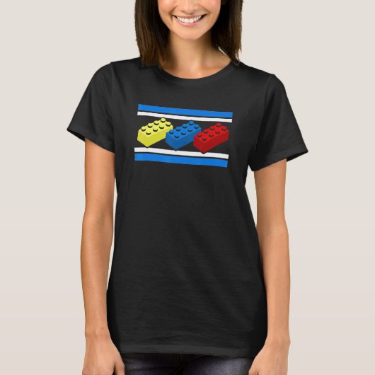 Bricks bouwen Blokken Master Builder Engineer Con T-shirt (Voorkant)