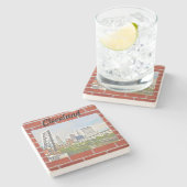 Bricks Cleveland Stenen Onderzetter (Zijkant)