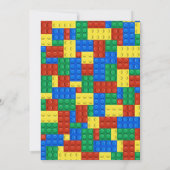 Bricks Colorful Boy Birthday Party Invitation (Dos)