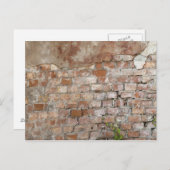 Bricks oude muur briefkaart (Voorkant / Achterkant)