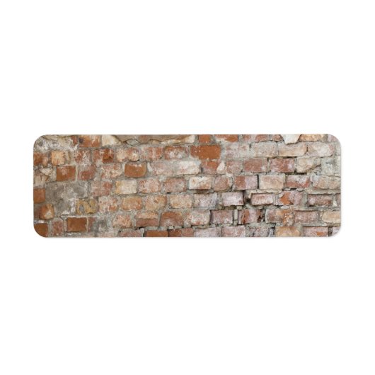 Bricks oude muur etiket (Voorkant)