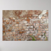 Bricks oude muur poster (Voorkant)