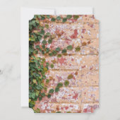 Bricks peints Green Ivy Mariage Invitation de bill (Dos)