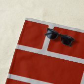 Bricks Strandlaken (Brick Red & Grey) (In situ)