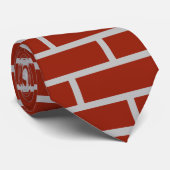 Bricks Stropdas (Brick Red & Grey) (Opgerold)