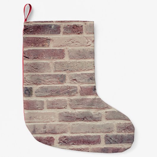 Bricks wall stones structure kleine kerstsok (Voorkant)