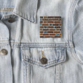 BRICKS WALL VIERKANTE BUTTON 5,1 CM (In situ)