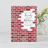 Bricks Wedding Masonry Stone Worker Blocks Kaart (Staand voorkant)