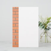 Brickwandpatroon Briefpapier (Staand voorkant)