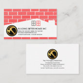 Brickwork Masonry Home Building Silhouette Visitekaartje (Voorkant / Achterkant)