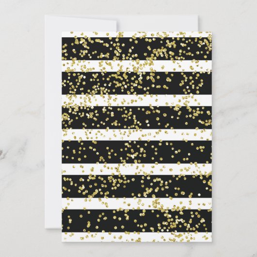 Bricolage noir & blanc et invitation Bubbly (Dos)