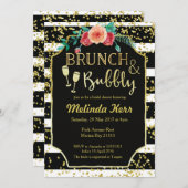 Bricolage noir & blanc et invitation Bubbly (Devant / Derrière)