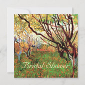 Brida douche, Orchard in Blossom Vincent van Gogh Kaart (Achterkant)