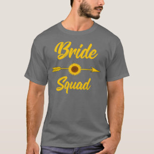Bridal Bachelorette Bridal Party Sunflower Fl T-shirt